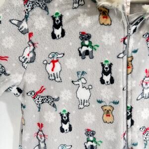 Secret Treasures Body Suit Pajamas Woman's L (12-14) 1/2 Zip Faux Fur Hoodie